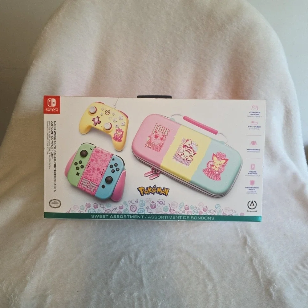 PowerA Pokémon Nintendo Switch Accessory Kit – Case,‎ Controller, Joy-Con Grip